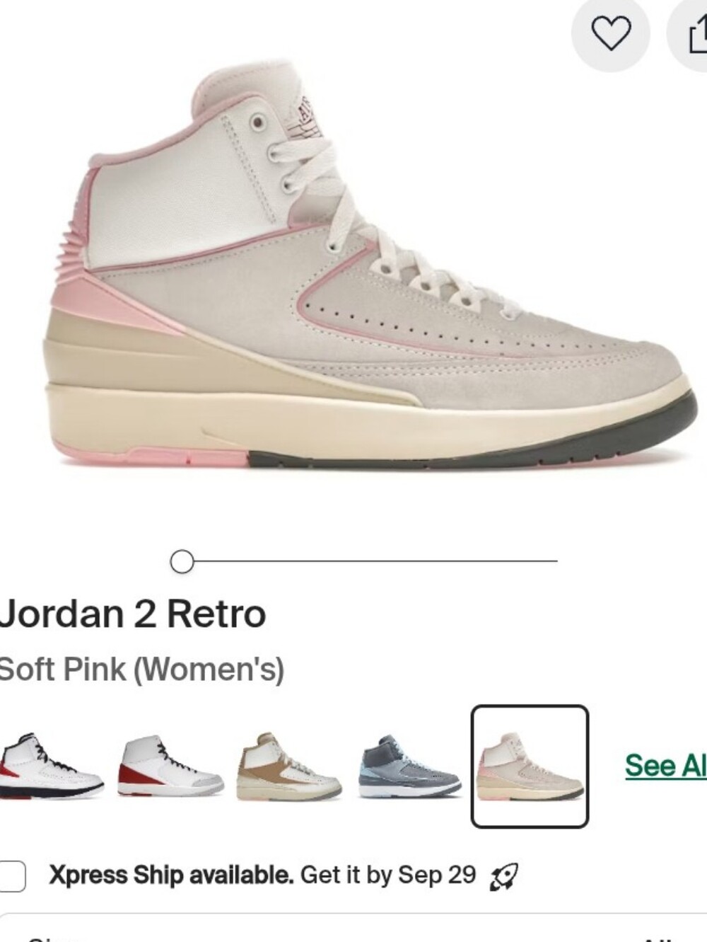 Jordan 2 Retro Women's Soft Pink High-Top Sneaker